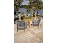 Stol Lindos Lounge svart/grå
