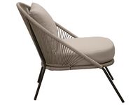 Stol Lindos Lounge svart alu/latte/beig
