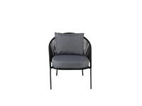 Stol Lindos Lounge svart/svart