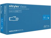 Nitrilhandske Puderfri blå M 100/FP