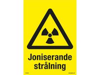 Skylt Joniserande StrÃ¥lning A4 Plast