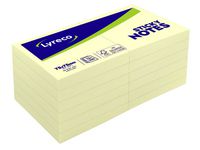 Notes sticky LYRECO 75x75 100b gul 12/FP