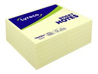 Notes sticky LYRECO75x125 100b gul 12/FP